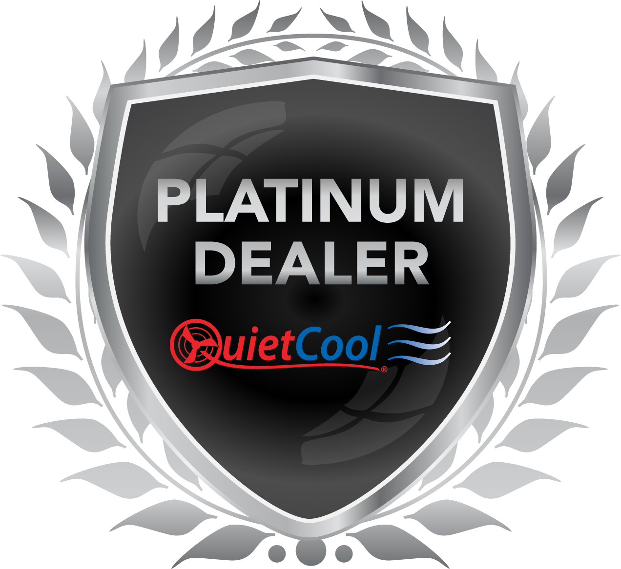 QuietCool Platinum Dealer Badge - Top 1% nationwide certification