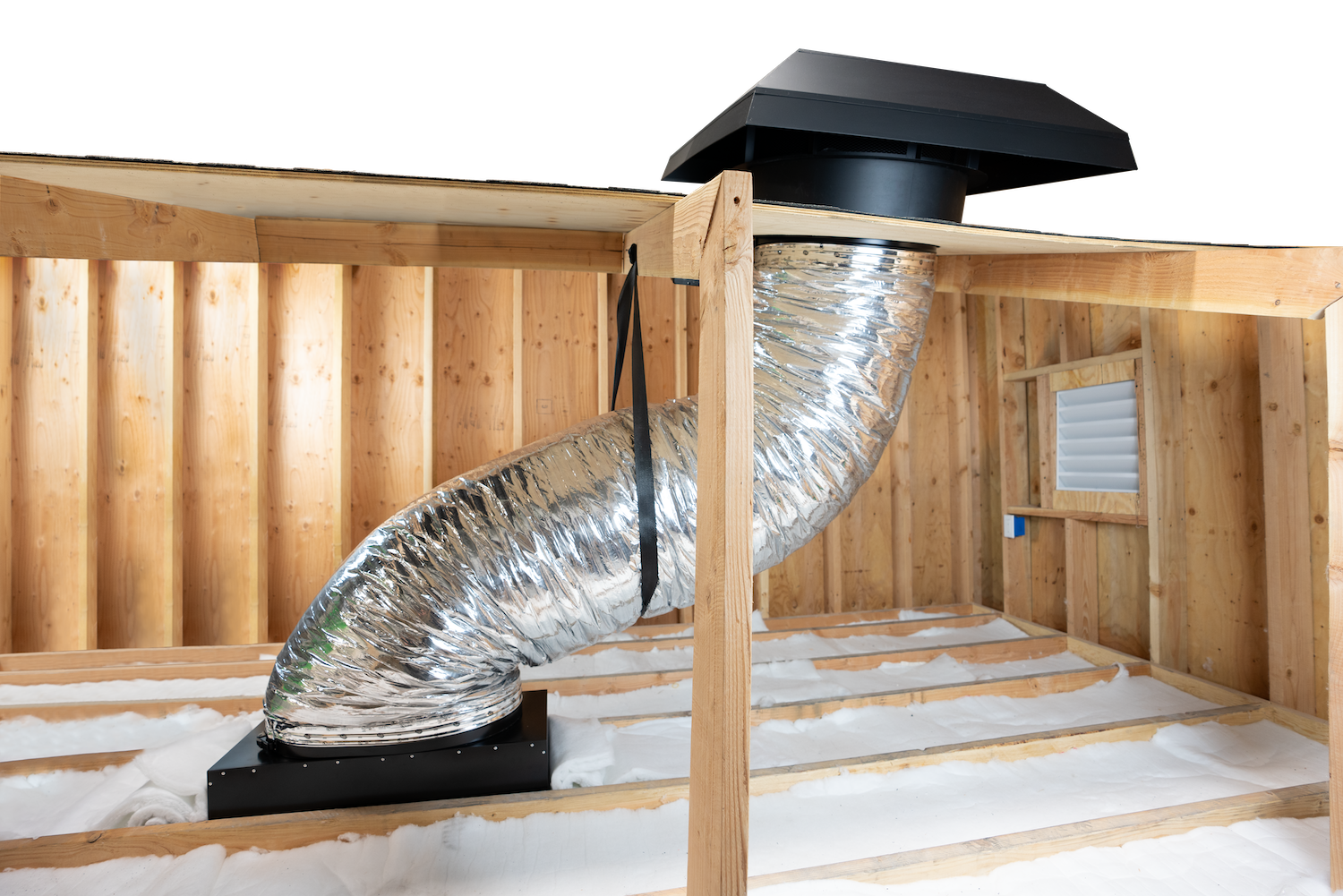 Professional roof-mounted ventilation fans installed on residential roof for maximum airflow
